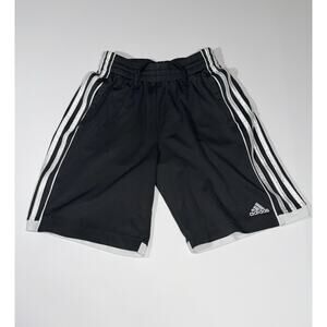 Adidas Jersey Shorts Black Youth Size Large Climalite T Shirt 3 Stripes Soccer